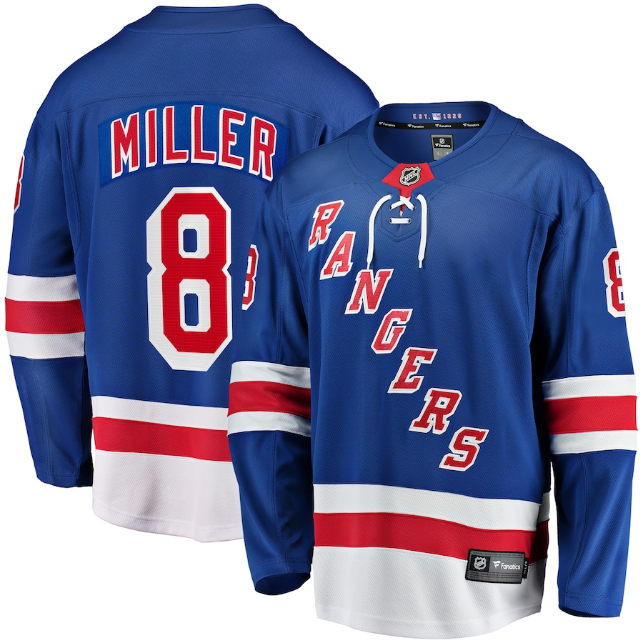 Men's New York Rangers J.T. Miller Fanatics Blue Home Breakaway Jersey - Jersey