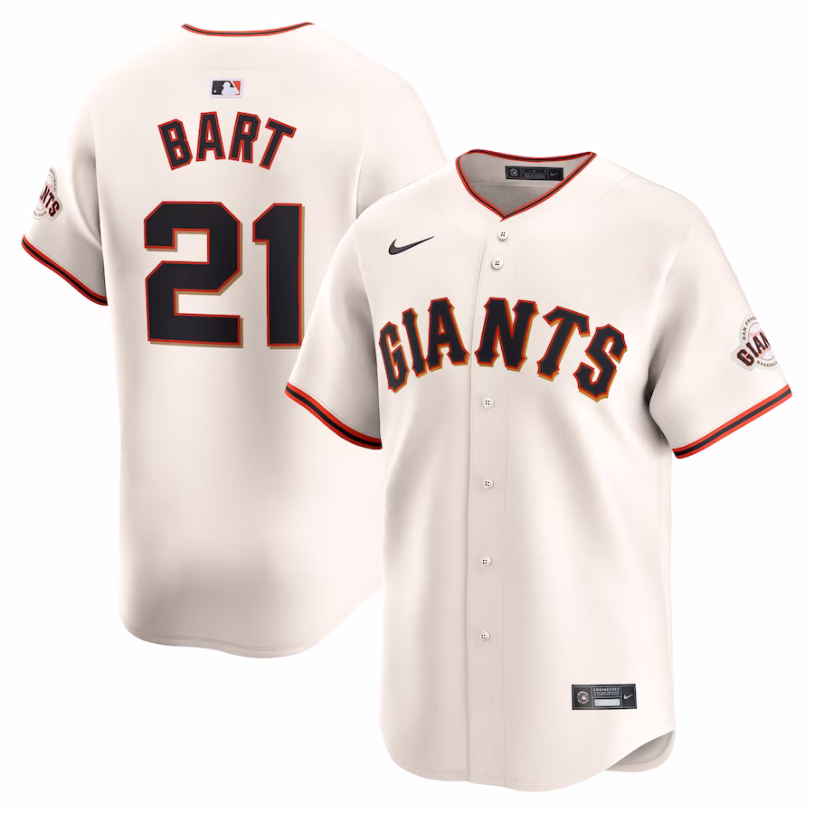 Men's San Francisco Giants Joey Bart Nike Cream Home Limited Player Jersey - Jersey