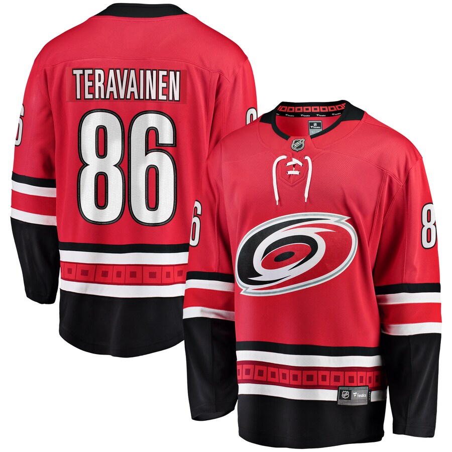 Men's Carolina Hurricanes Teuvo Teravainen Fanatics Branded Red Alternate Breakaway Player Jersey - Jersey