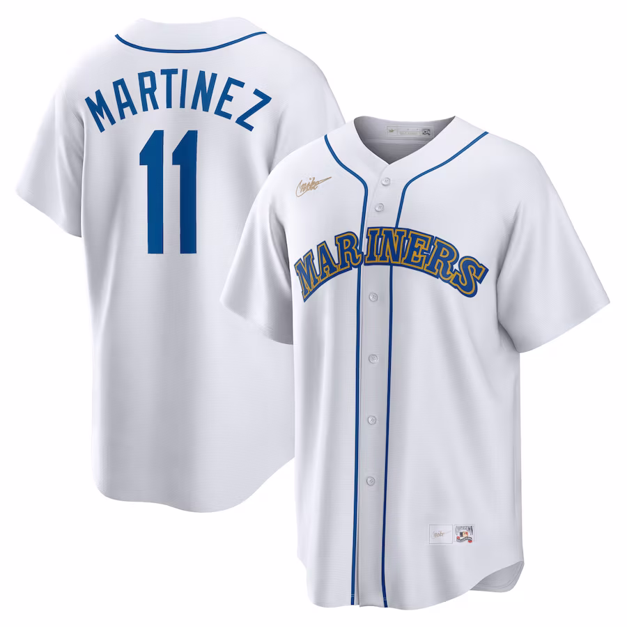 Men's Seattle Mariners Edgar Martinez Nike White Home Cooperstown Collection Replica Player Jersey - Jersey