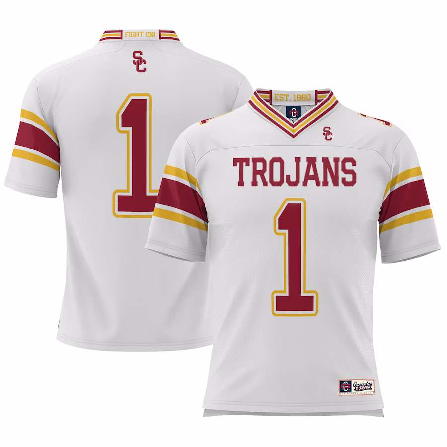 #1 USC Trojans GameDay Greats Football Jersey - Cardinal - Jersey