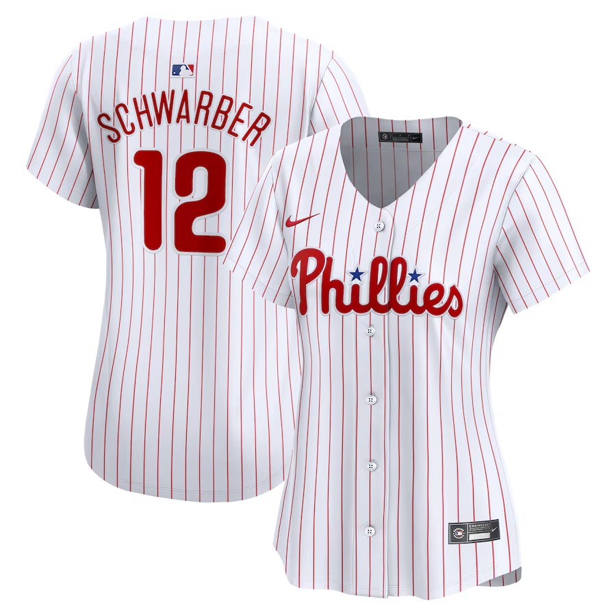Women's Philadelphia Phillies Kyle Schwarber Nike White Home Limited Jersey - Jersey