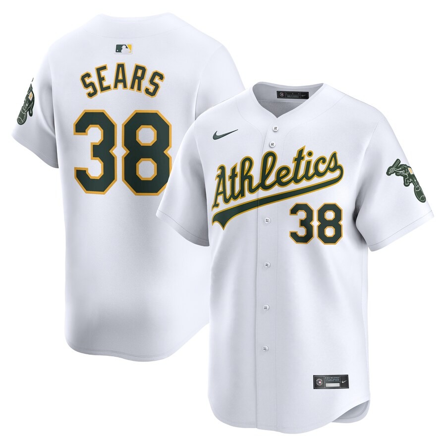 Men's Oakland Athletics JP Sears Nike White Home Limited Player Jersey - Jersey