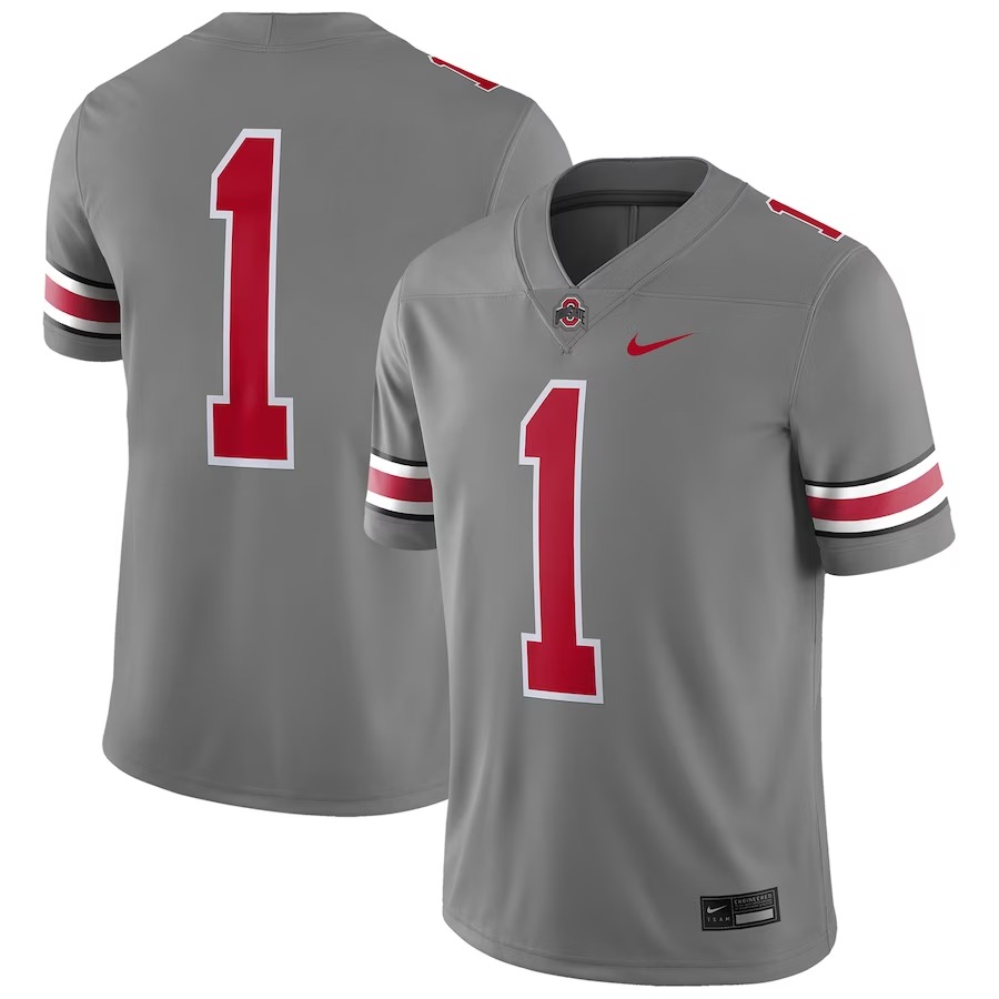 Ohio State Buckeyes Nike Game Jersey - Steel/Scarlet - Jersey