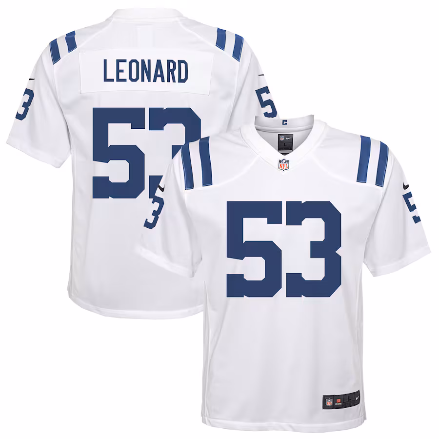 Youth Indianapolis Colts Shaquille Leonard Nike White Game Jersey - Jersey