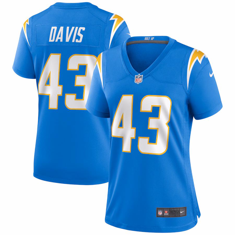 Women's Los Angeles Chargers Michael Davis Nike Powder Blue Game Jersey - Jersey