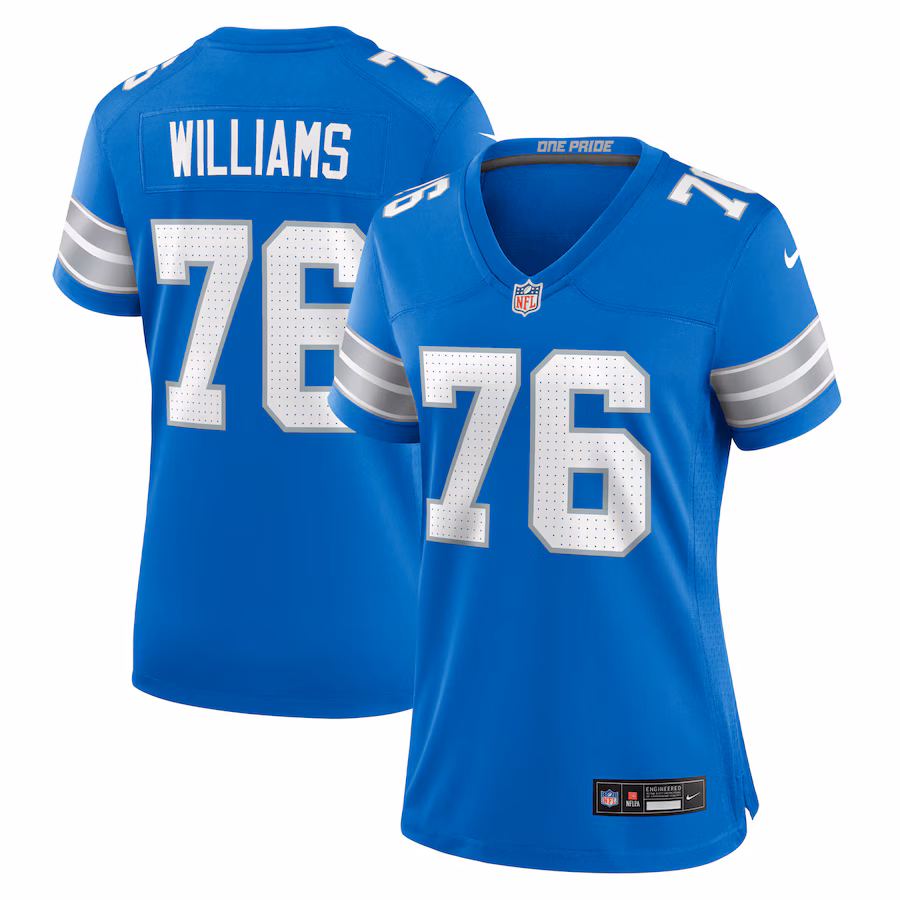 Women's Detroit Lions Raequan Williams Nike Blue Team Game Jersey - Jersey