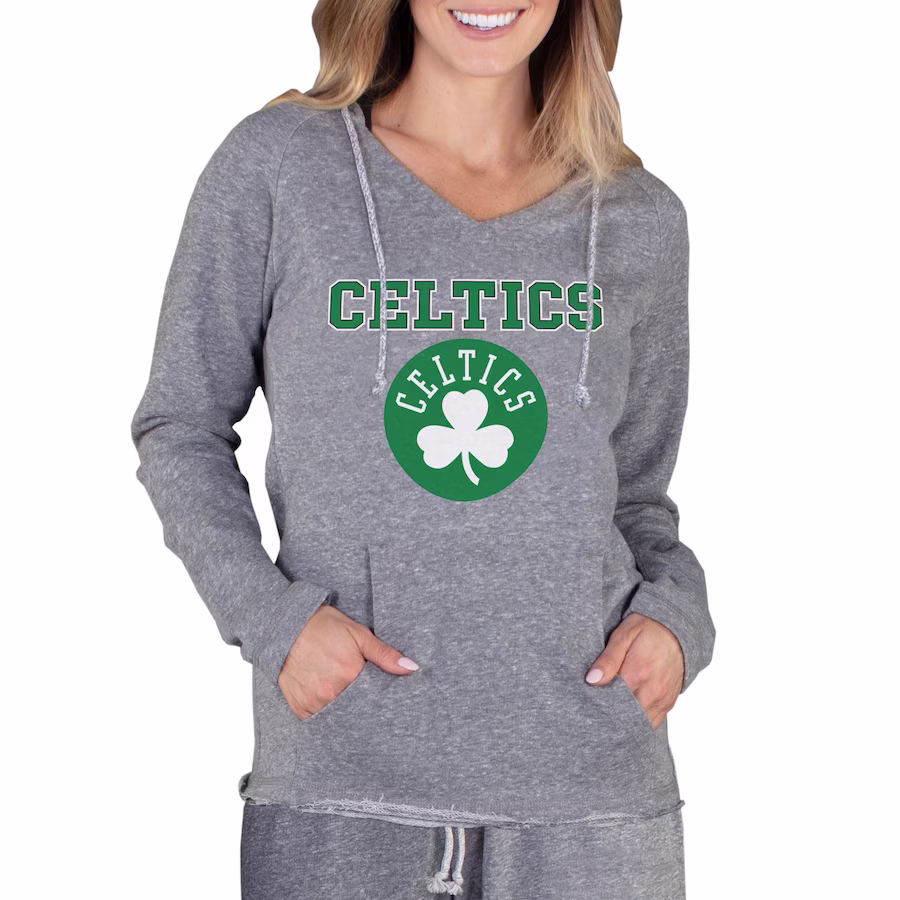 Women's Boston Celtics Concepts Sport Gray Mainstream Terry Hooded Top - Jersey
