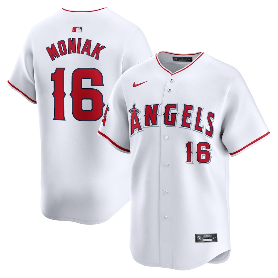 Men's Los Angeles Angels Mickey Moniak Nike White Home Limited Player Jersey - Jersey
