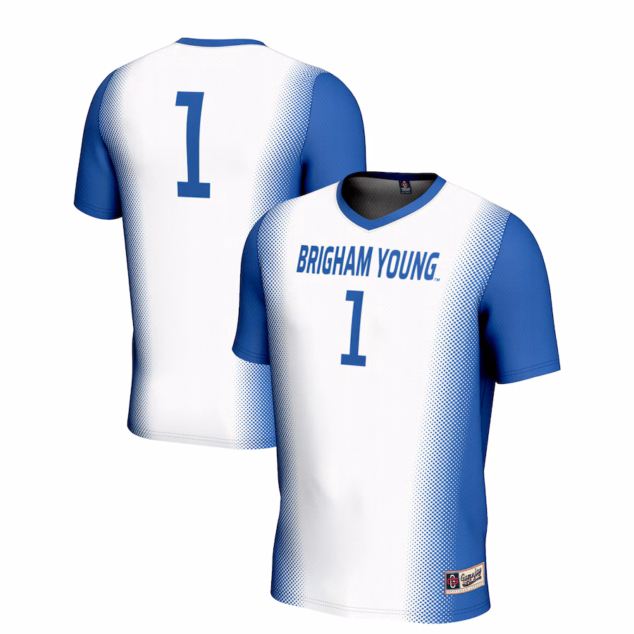 Youth GameDay Greats White #1 BYU Cougars  Lightweight Women's Soccer Jersey - Jersey