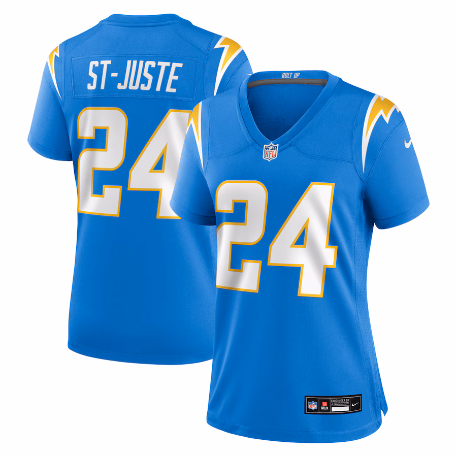 Women's Los Angeles Chargers Benjamin St-Juste Nike Powder Blue Team Game Jersey - Jersey