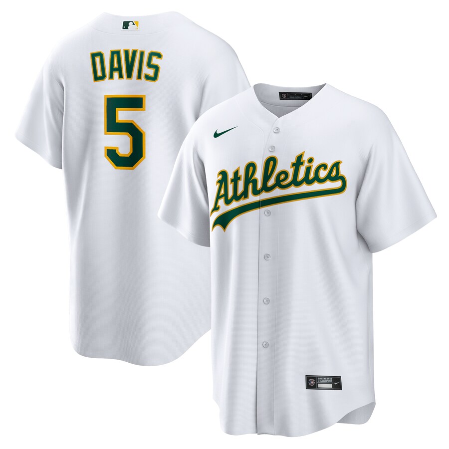 Men's Athletics JD Davis Nike White Home Replica Jersey - Jersey