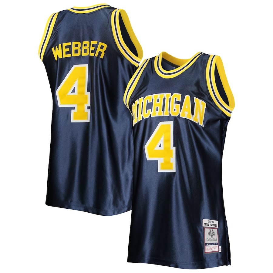 Chris Webber Michigan Wolverines Mitchell & Ness 1991/92 Authentic Throwback College Jersey - Navy - Jersey