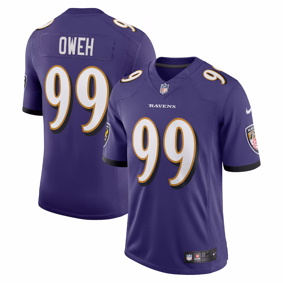 Men's Baltimore Ravens Odafe Oweh Nike Purple Vapor Limited Jersey - Jersey