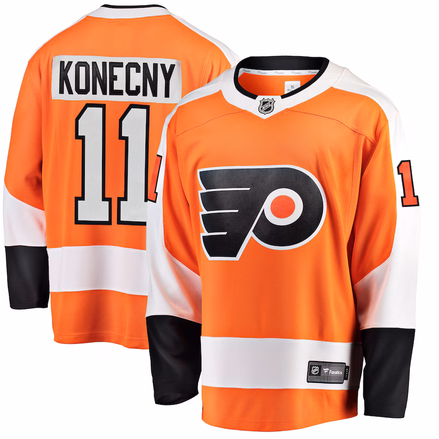Men's Philadelphia Flyers Travis Konecny Fanatics Orange Breakaway Player Jersey - Jersey