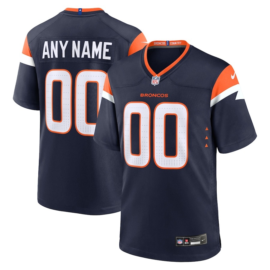 Men's Denver Broncos  Nike Navy Alternate Mile High Collection Custom Game Jersey - Jersey