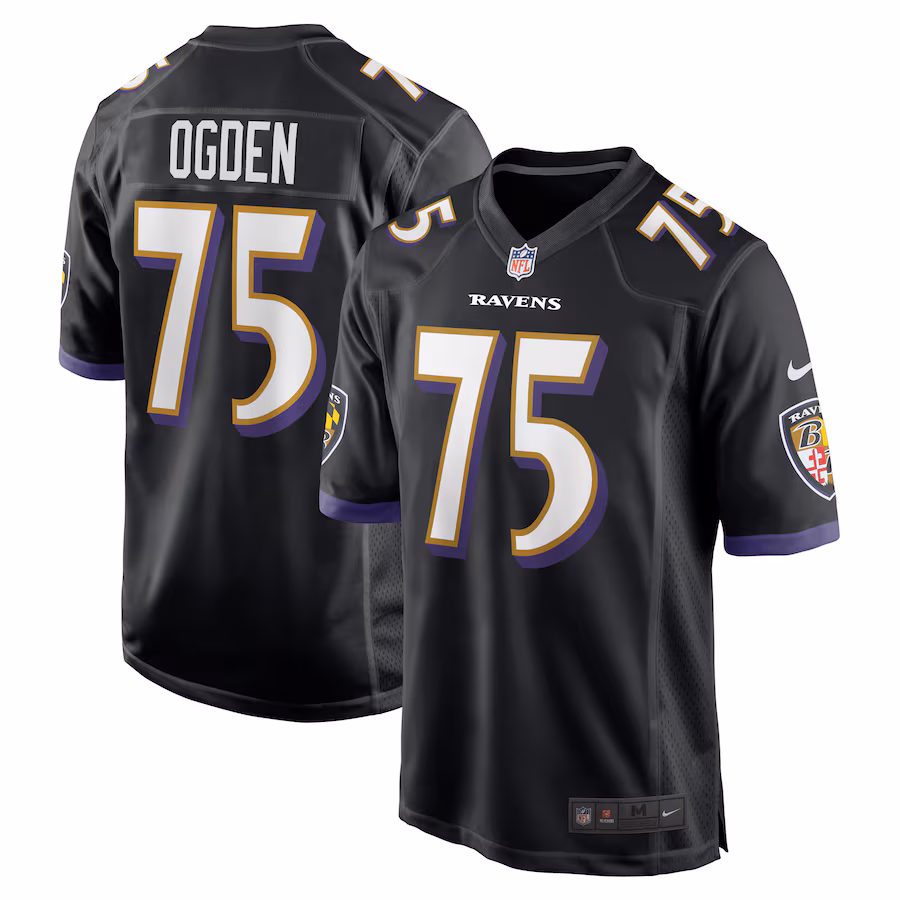 Men's Baltimore Ravens Jonathan Ogden Nike Black Retired Player Alternate Game Jersey - Jersey