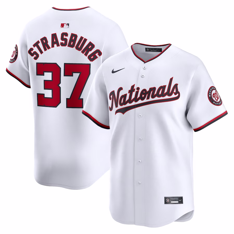 Men's Washington Nationals Stephen Strasburg Nike White Home Limited Player Jersey - Jersey