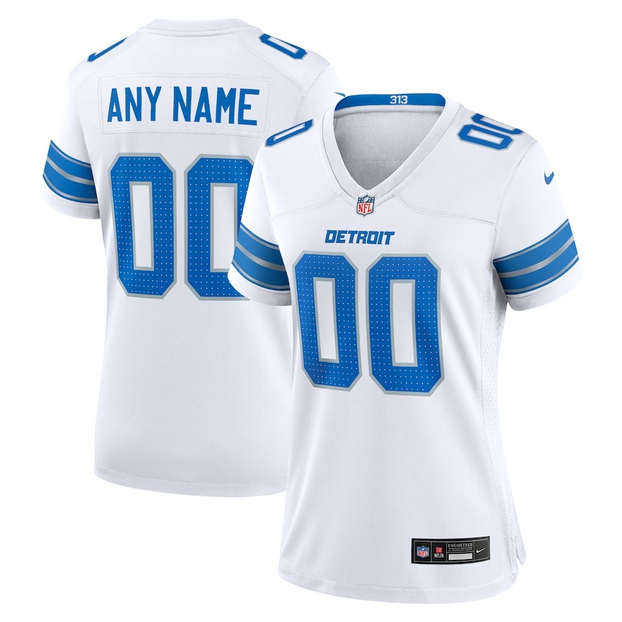 Women's Detroit Lions  Nike White Custom Game Jersey - Jersey
