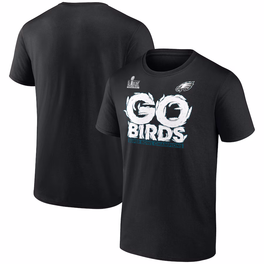 Men's Philadelphia Eagles Fanatics Black Super Bowl LIX Champions Big & Tall Hometown T-Shirt - Jersey