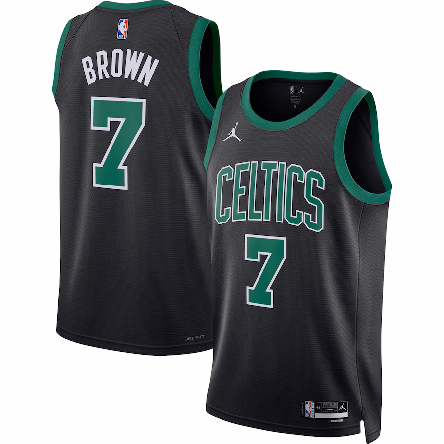 Unisex Boston Celtics Jaylen Brown Jordan Brand Black Swingman Jersey - Statement Edition - Jersey
