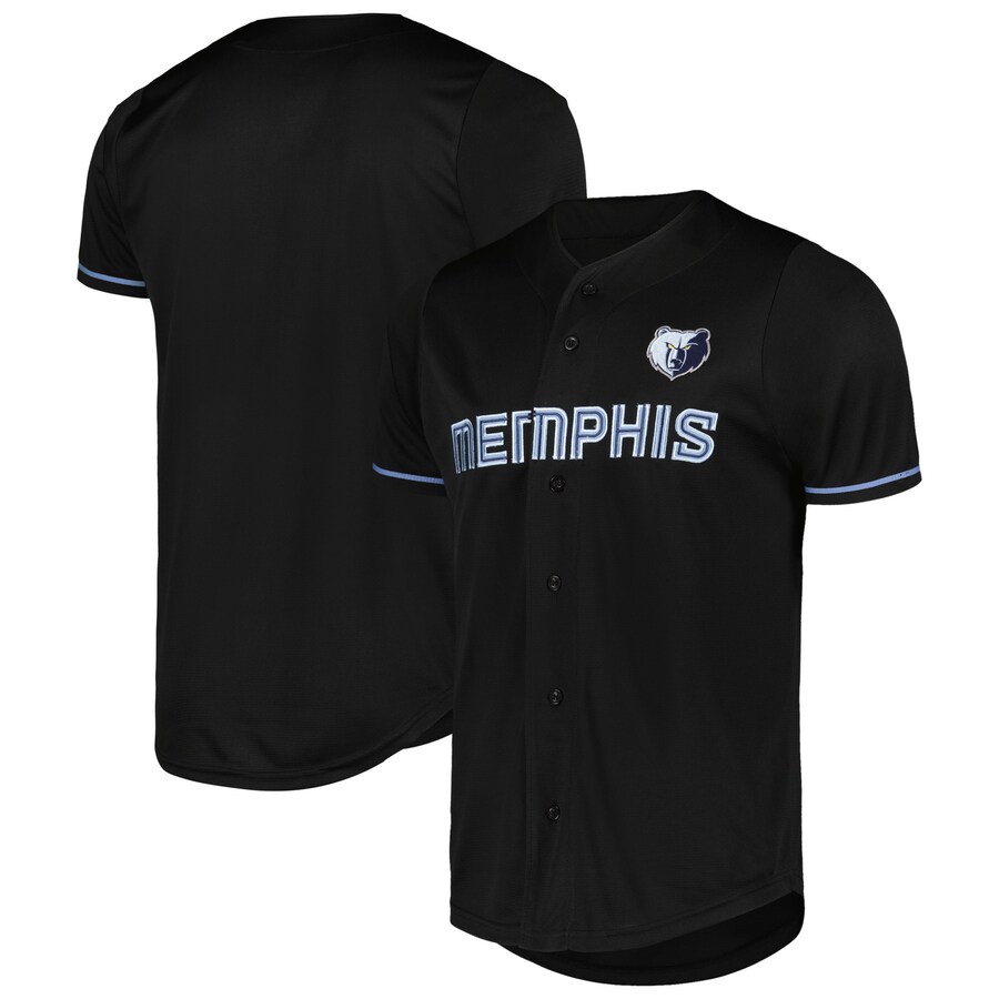 Men's Memphis Grizzlies Fanatics Black Pop Baseball Jersey - Jersey