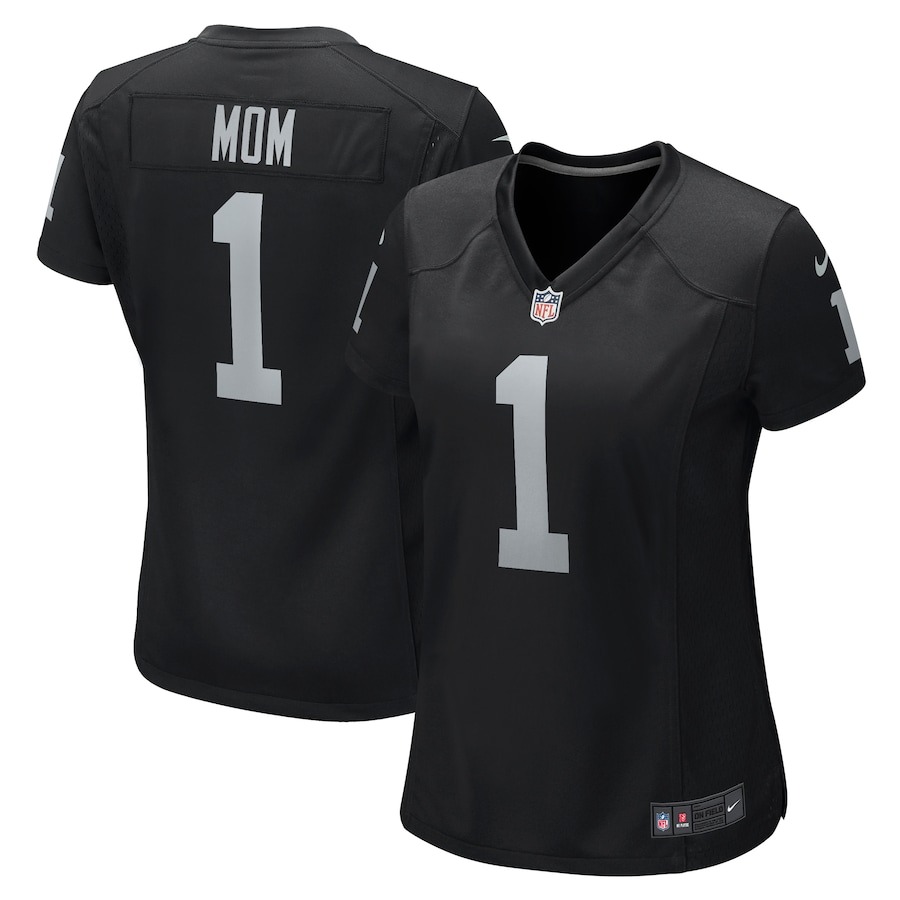Women's Las Vegas Raiders Number 1 Mom Nike Black Game Jersey - Jersey