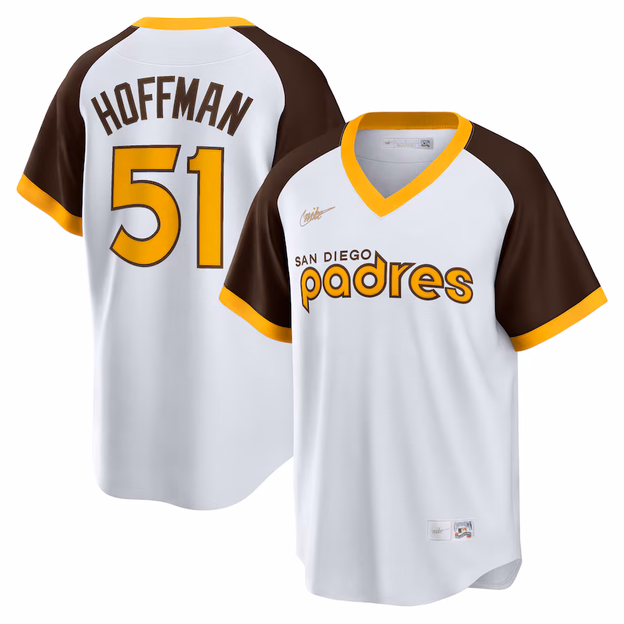 Men's San Diego Padres Trevor Hoffman Nike White Home Cooperstown Collection Player Jersey - Jersey