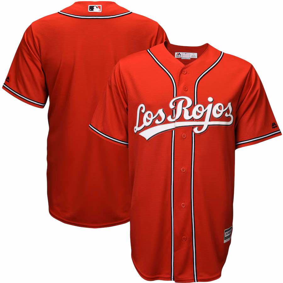 Men's Cincinnati Reds Majestic Scarlet Alternate Los Rojos Cool Base Jersey - Jersey
