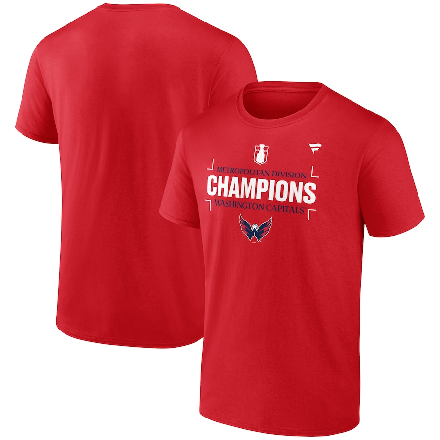 Men's Washington Capitals Fanatics Red 2025 Metropolitan Division Champions T-Shirt - Jersey