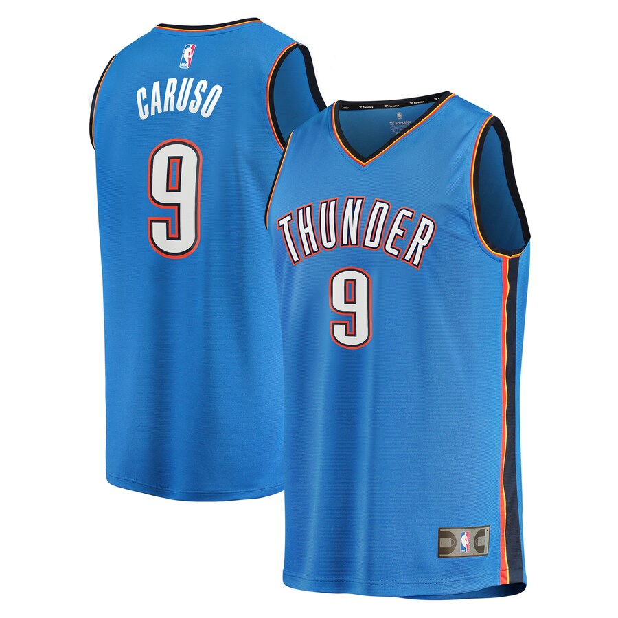 Men's Oklahoma City Thunder Alex Caruso Fanatics Blue Fast Break Replica Player Jersey - Icon Edition - Jersey