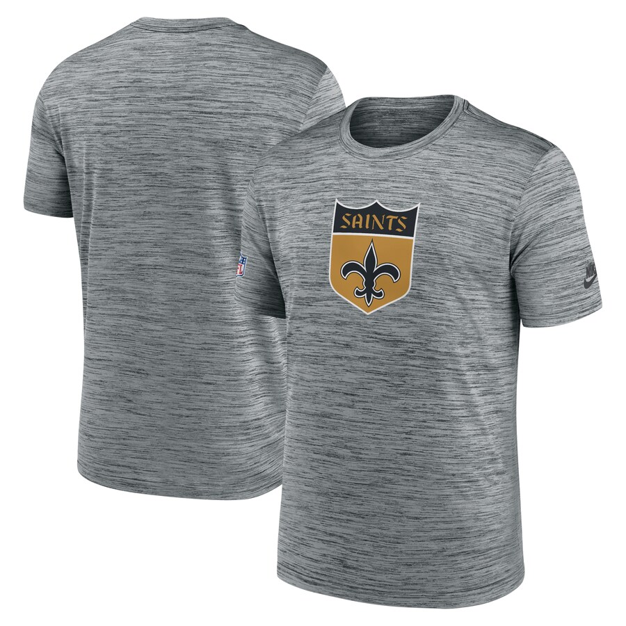 Men's New Orleans Saints Nike Gray Velocity Alternate Logo Performance T-Shirt - Jersey