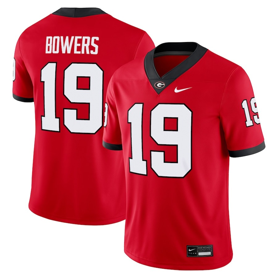 Men's Nike Brock Bowers Red Georgia Bulldogs Player Game Jersey - Jersey