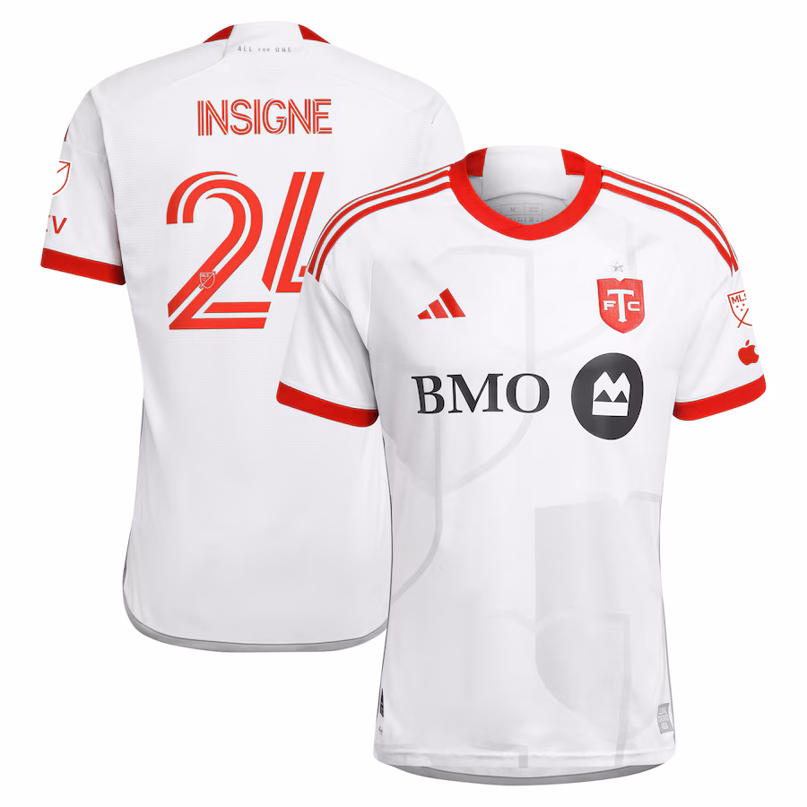 Men's Toronto FC Lorenzo Insigne adidas White 2024 GTA Kit Authentic Player Jersey - Jersey