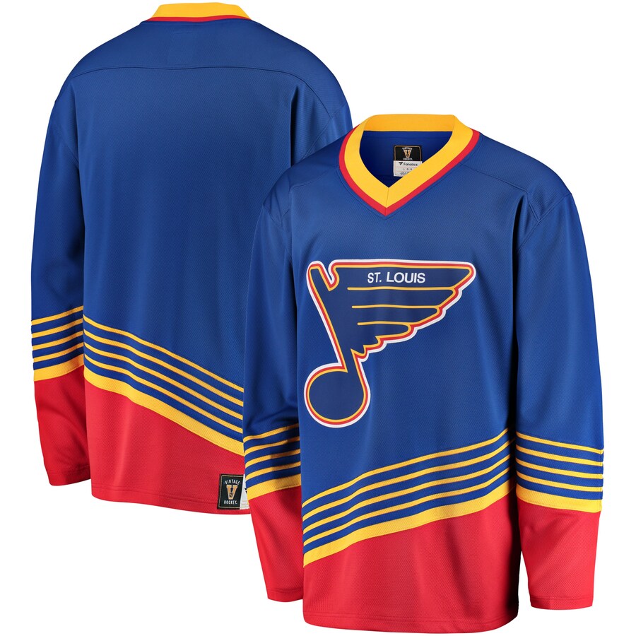 Men's St. Louis Blues Fanatics Branded Blue Premier Breakaway Heritage Jersey - Jersey