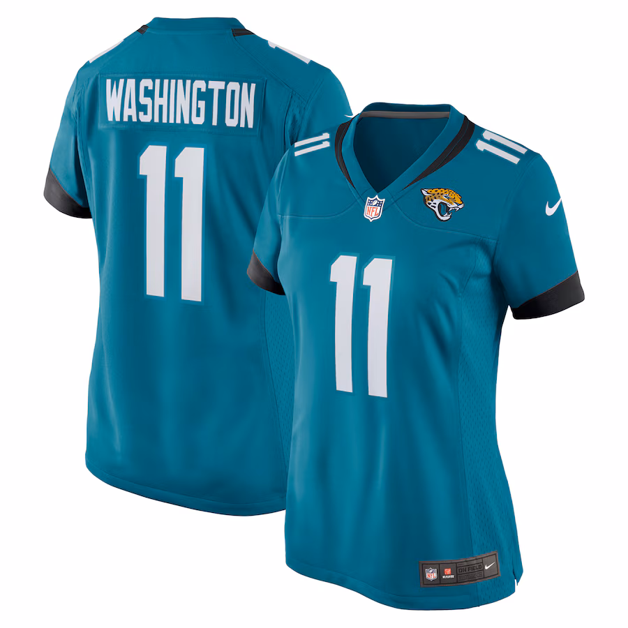 Women's Jacksonville Jaguars Parker Washington Nike  Teal Team Game Jersey - Jersey
