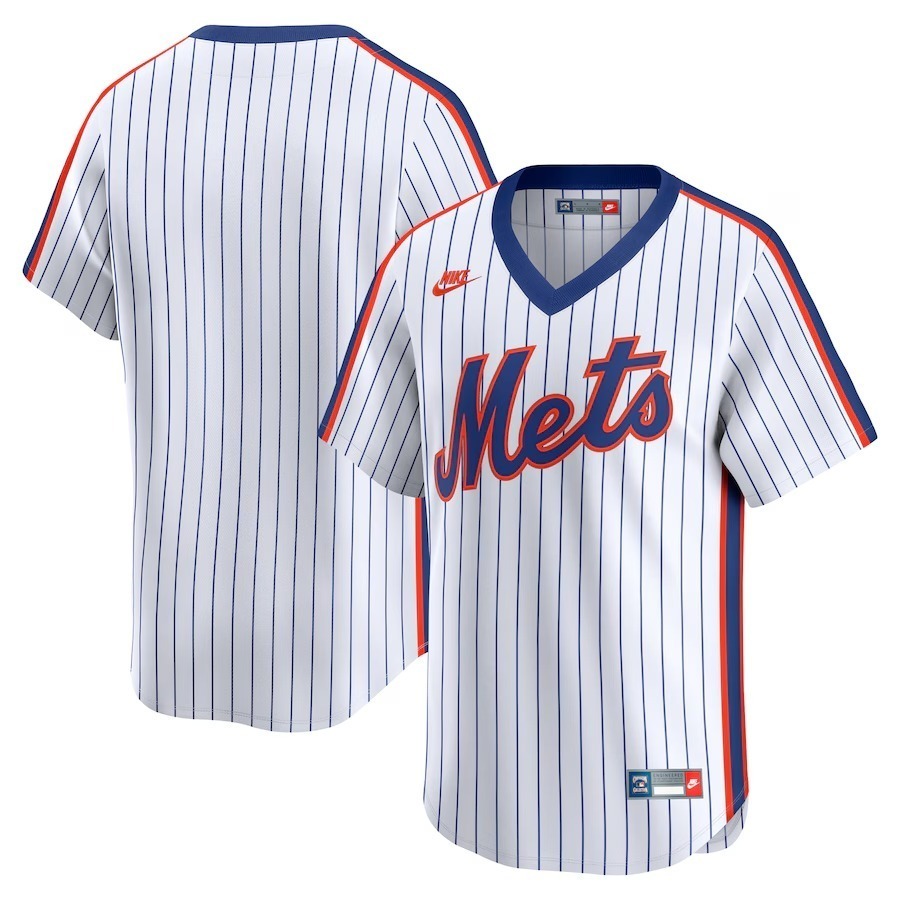 Men's New York Mets Nike White Throwback Cooperstown Collection Limited Jersey - Jersey