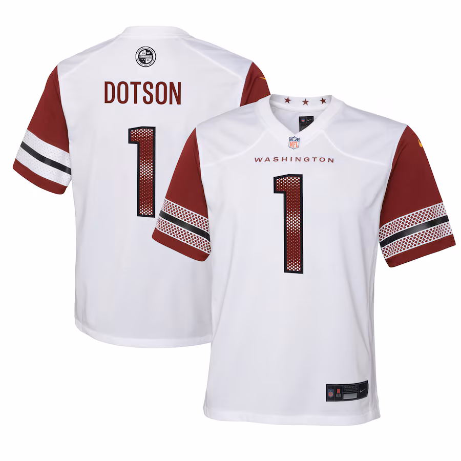Youth Washington Commanders Jahan Dotson Nike White Game Jersey - Jersey