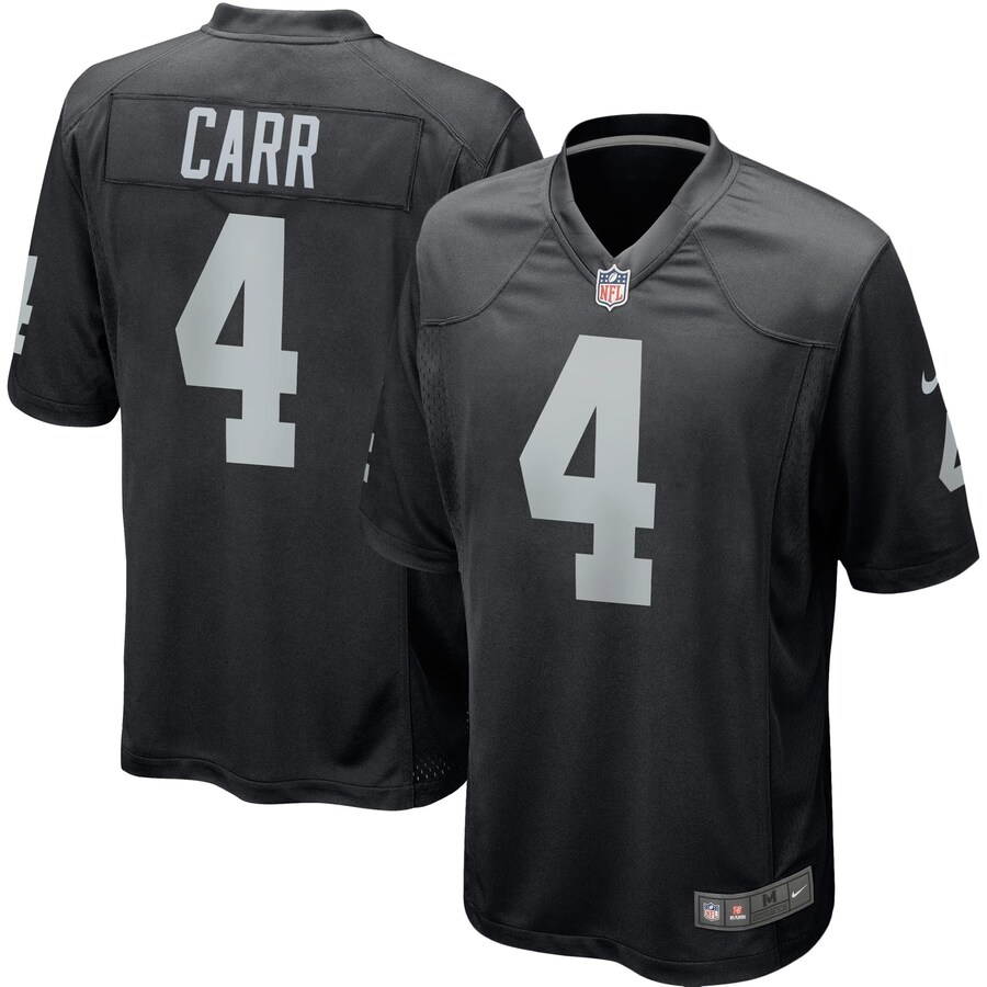 Youth Las Vegas Raiders Derek Carr Nike Black Team Color Game Jersey - Jersey