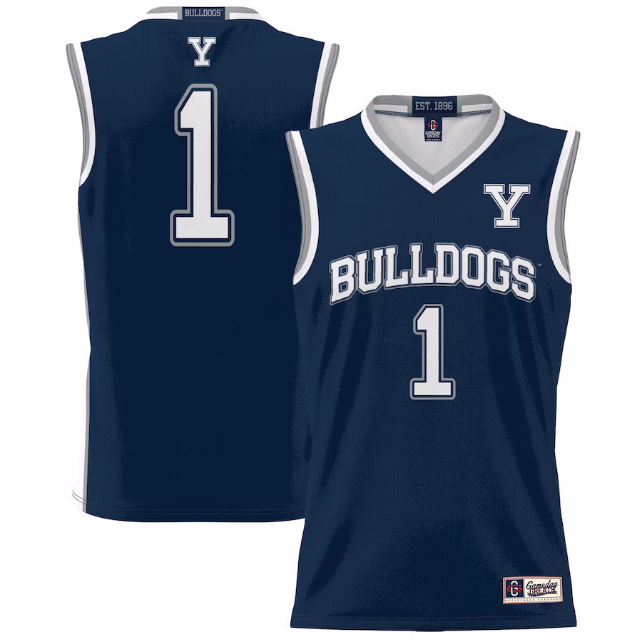 #1 Yale Bulldogs GameDay Greats Unisex Lightweight Basketball Jersey - Navy - Jersey