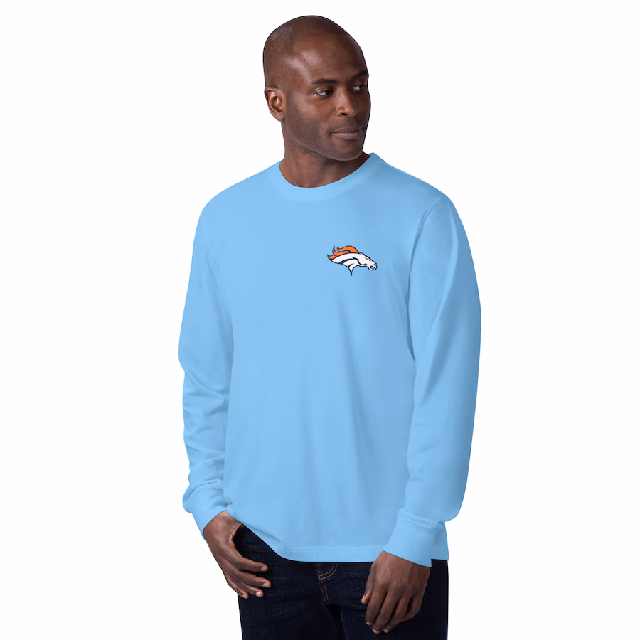 Men's Denver Broncos  Margaritaville Blue Gametime Long Sleeve T-Shirt - Jersey