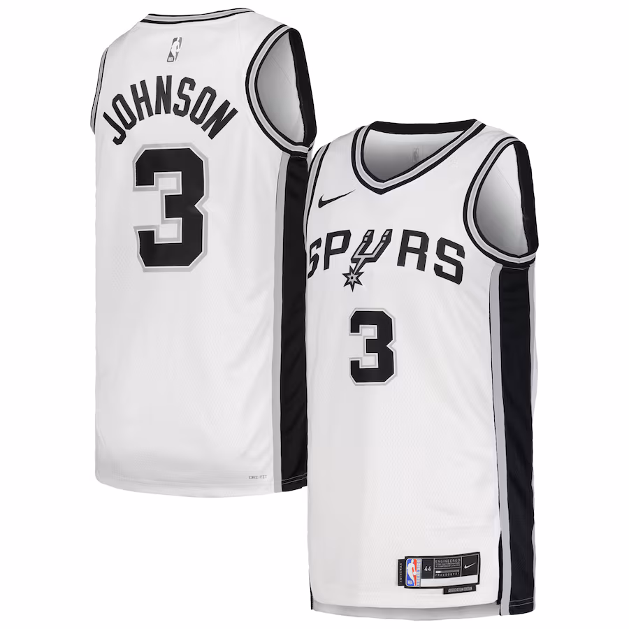 Unisex San Antonio Spurs Keldon Johnson Nike White Swingman Jersey - Association Edition - Jersey