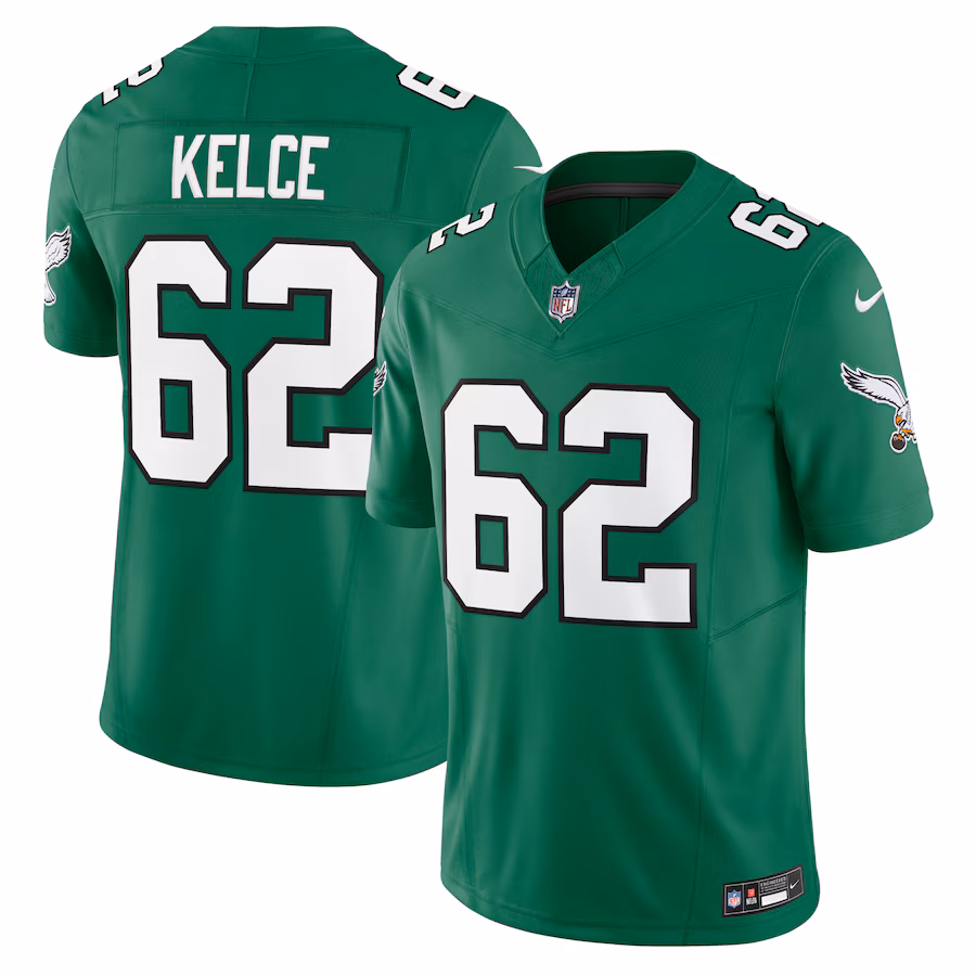 Men's Philadelphia Eagles Jason Kelce Nike Kelly Green Vapor F.U.S.E. Limited Jersey - Jersey
