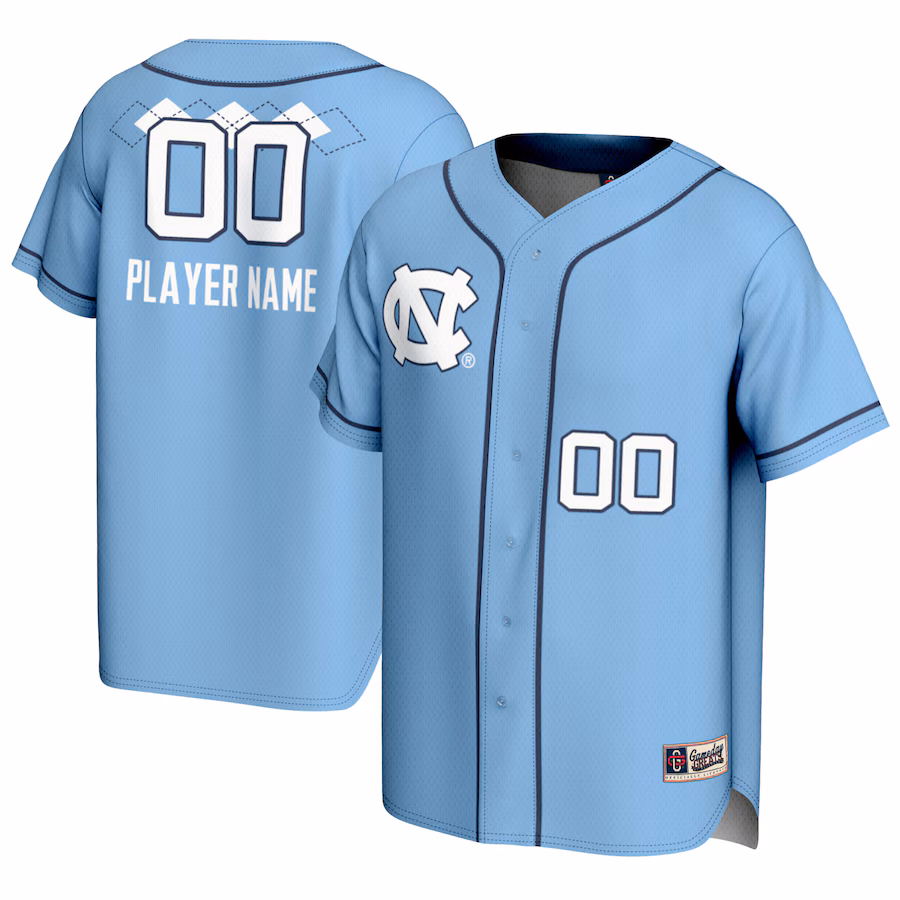 North Carolina Tar Heels GameDay Greats Youth NIL Pick-A-Player Lightweight Softball Jersey - Carolina Blue - Jersey