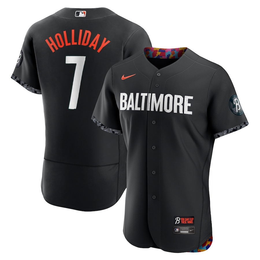 Men's Baltimore Orioles Jackson Holliday Nike Black City Connect Authentic Player Jersey - Jersey