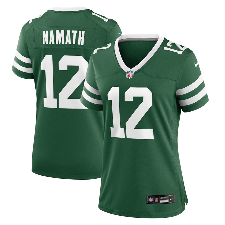 Women's New York Jets Joe Namath Nike Legacy Green Retired Player Game Jersey - Jersey