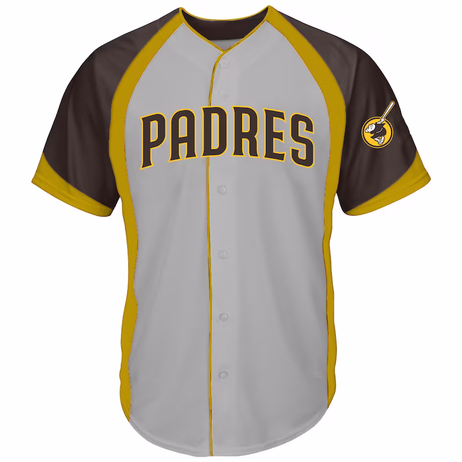 Men's San Diego Padres  Profile Gray Big & Tall Colorblock Team Fashion Jersey - Jersey