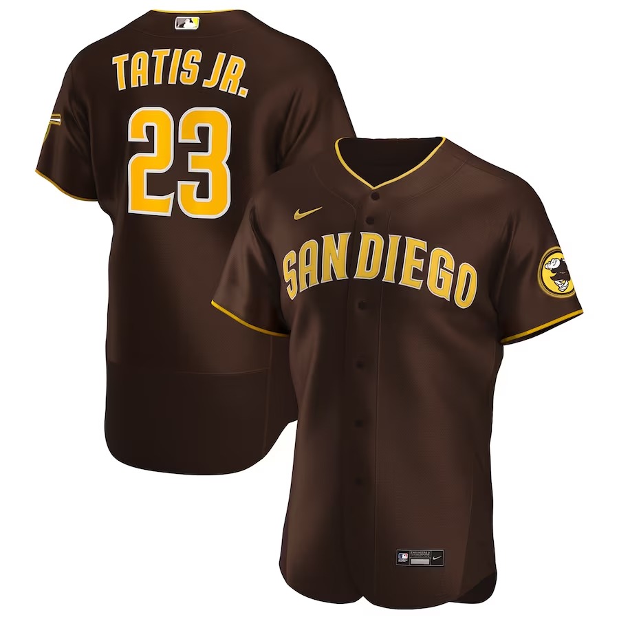 Men's San Diego Padres Fernando Tatís Jr. Nike Brown Road Authentic Player Jersey - Jersey