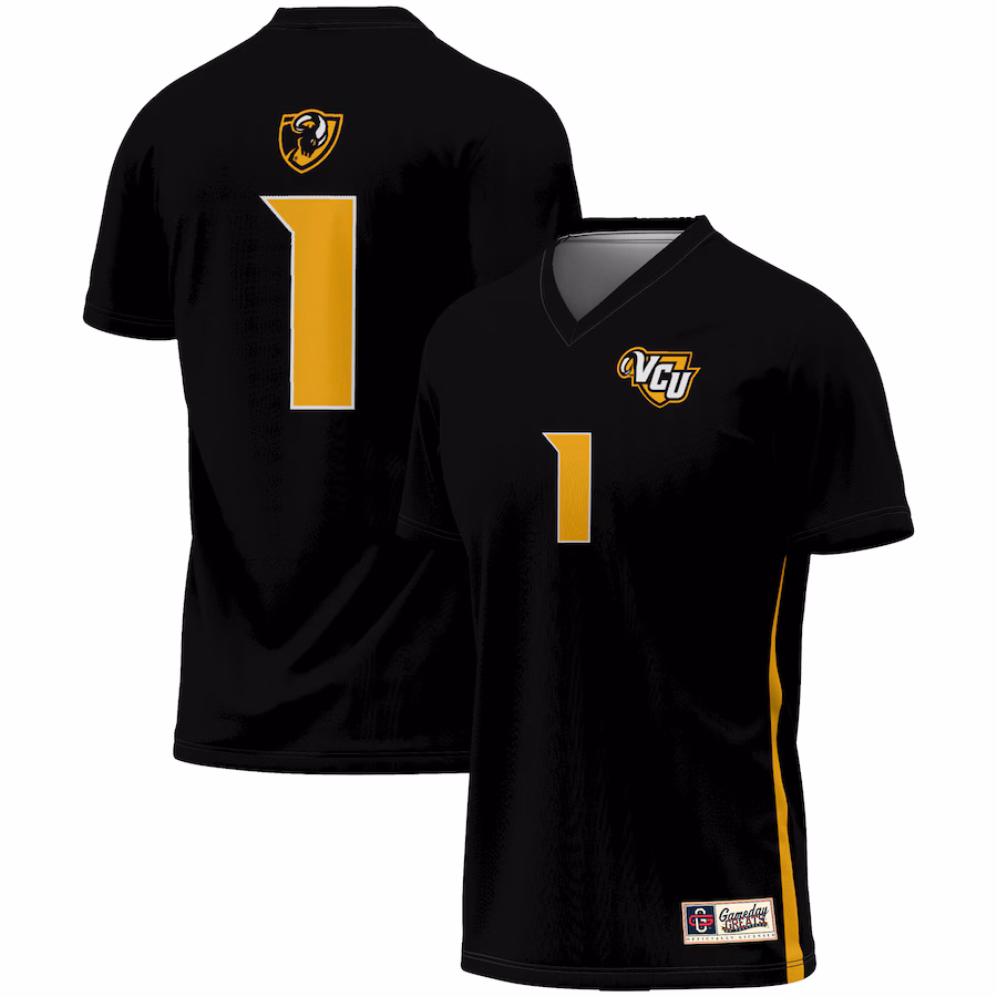 #1 VCU Rams GameDay Greats Youth Women's Soccer Lightweight Fashion Jersey - Black - Jersey