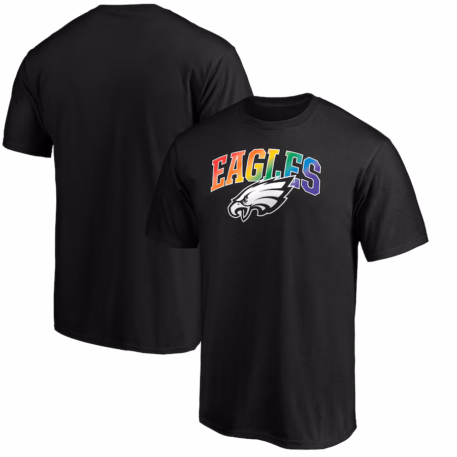 Men's Philadelphia Eagles Black Pride Logo T-Shirt - Jersey